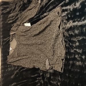 Grey leopard tunic sweatshirt